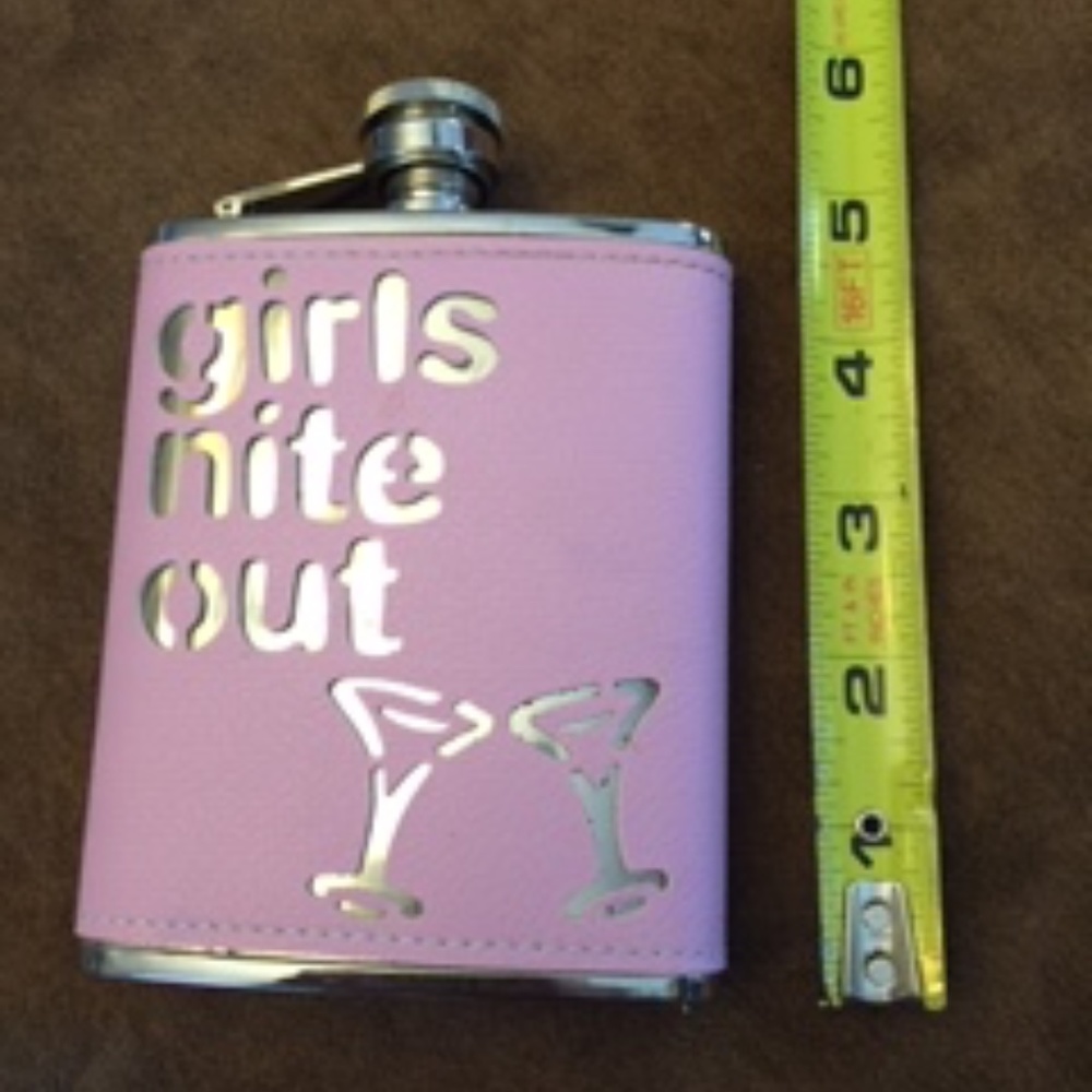 Pink Ladies "Girls night out" 8oz Flask-******New